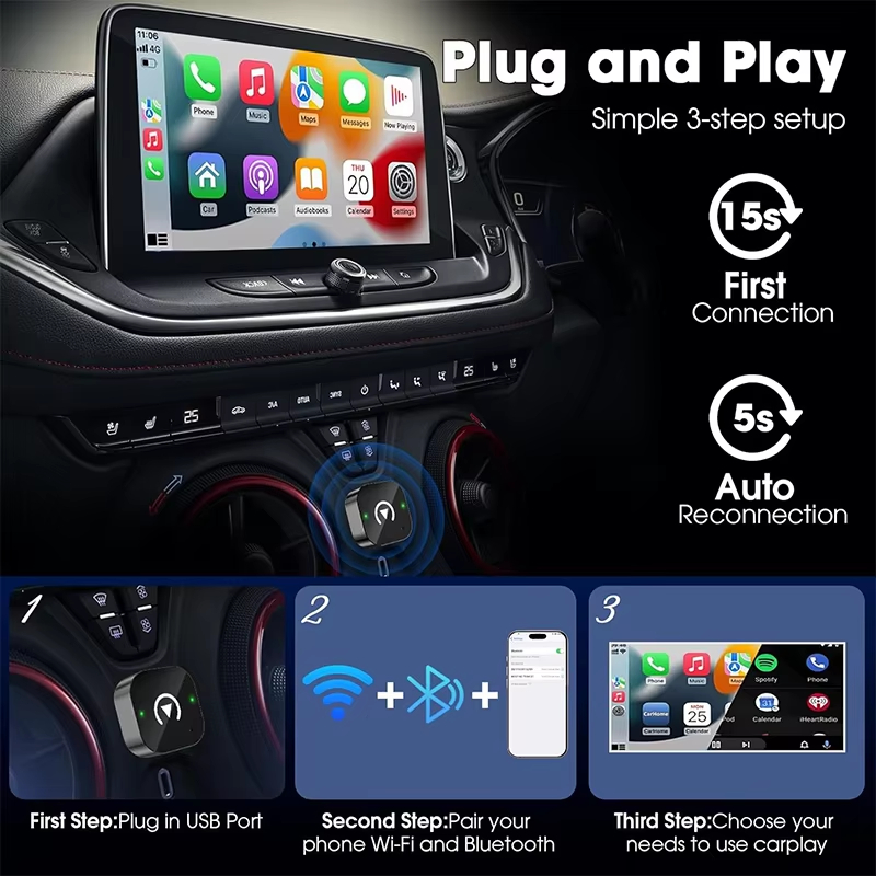 2-in-1 Wireless CarPlay Adapte - Phone Accessories Design review and price