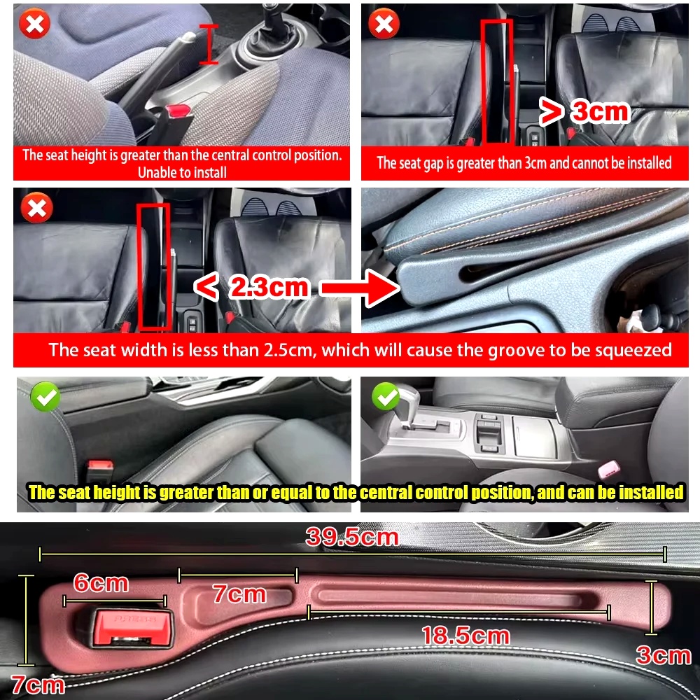 2pcs Car Seat Gap Filler, Dual - Phone Accessories Design review and price